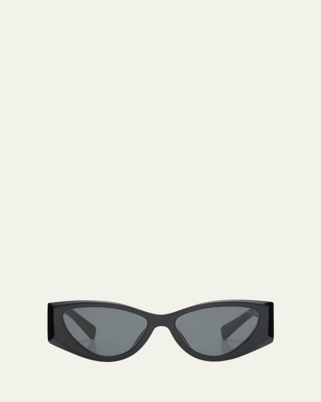 MU 06YS Monochrome Acetate Cat-Eye Sunglasses